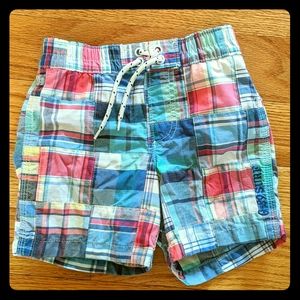Boys Gap Plaid Swim Trunks Size 3